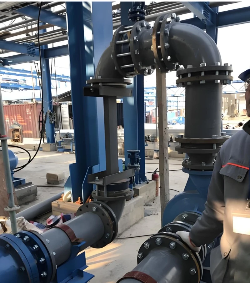 Ptfe Lined Chemical Pipeline Elbow