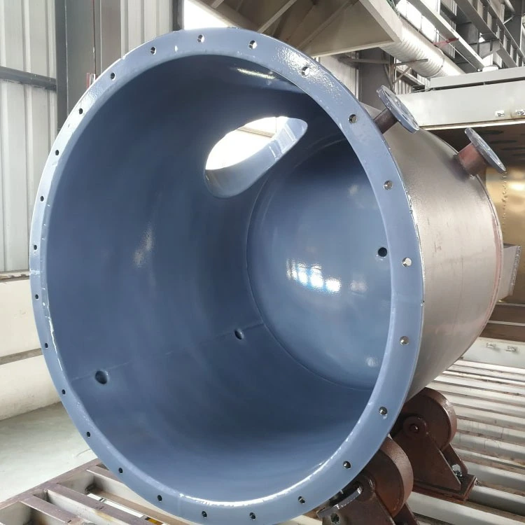 Serbatoio ricevitore del prodotto di reazione chimica rivestito in PFA