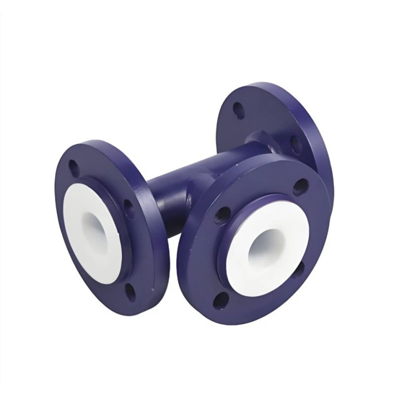 Raccordo a T resistente agli acidi rivestito in PTFE