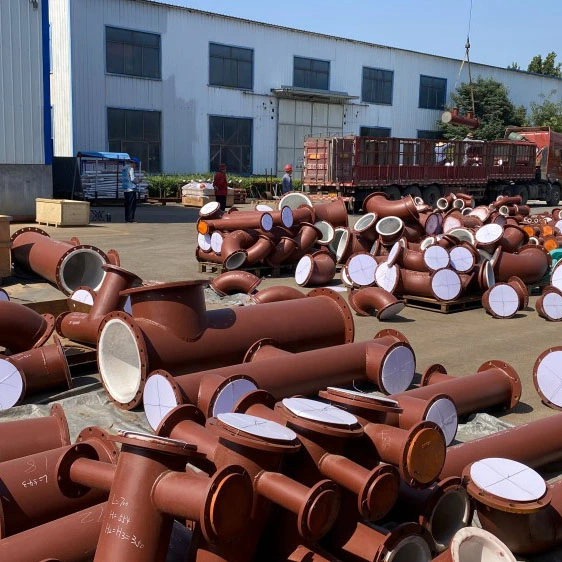 Gomito di trasferimento del mezzo chimico rivestito in PTFE